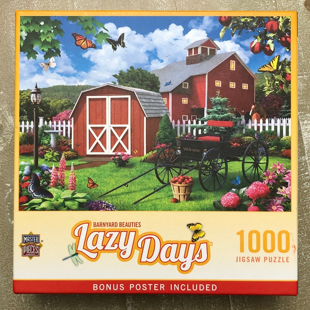 1000 Piece Puzzle - Master Pieces Lazy Days Barnyard Beauties Jigsaw Puzzle